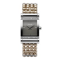미사키 여성용 파리지앵 진주 쿼츠 메탈 시계 25 x 42 mm QCRWPARISIENNE