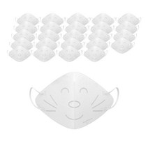 힐타임 냥냥이 유아 마스크 소형 KF80, 25개입, 1개, 화이트