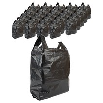 스위스녹스 손잡이 마트 시장 검정 비닐 봉투, 27L, 300개