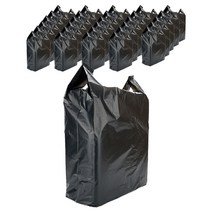 스위스녹스 손잡이 마트 시장 검정 비닐 봉투, 36L, 500개