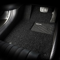 만도 컬러풀 와이드 볼륨쿠션 코일카매트 1열 + 2열, 블랙, BMW 5시리즈 6세대 F/L 2014년 1월~2017년 4월, BMW