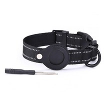 우브 반려동물 위치추적 태그 케이스 목걸이, 블랙