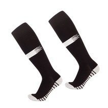 SNF 종아리포인트 미끄럼방지 축구양말 2켤레, 11 블랙화이트