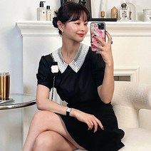 임블리 러블리카라 반팔 블라우스
