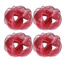 포원밀리언 선물 포장 쉬폰 리본끈 4cm x 10m 4p, 레드