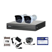 [pdptv깜박임현상] 싸드 FULL HD 200만 화소 DVR 실내외 적외선 CCTV + 카메라 2p 자가설치 패키지, 1개, PK210402B