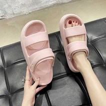 르본디 여성용 발편한 통굽 이선 슬리퍼 3cm