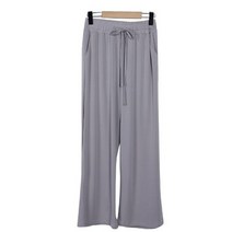 시크블랙 여성용 바소겐 밴딩 찰랑 와이드 팬츠 PT9824C24