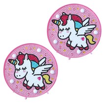 미스터마켓 큐빅 DIY 보석십자수 LED 무드등, 2개, 유니콘