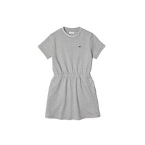 라코스테 여아용 헤리티지 프린트 코튼 플리스 셔츠 원피스 EJ1901-52G