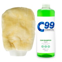 C99 세차 양면 워시미트 + 카샴푸 1000ml 세트 CC-008, 1세트