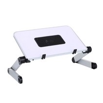접이식 2단 각도조절 노트북 태블릿 받침대, ECDESK04WI, 화이트