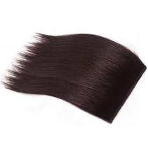 하이유니 인모 헤어뽕 똑딱이 헤어피스 11 x 15 cm, 다크브라운, 1개