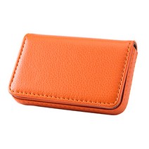 넘버원즈 클래식 가죽 명함 케이스, 오렌지, 1개