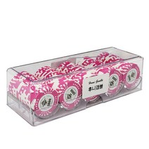 후니갬블 프리미엄 오성스페이드 5000 숫자 포커칩 100p + 아크릴케이스 세트, 숫자 5000