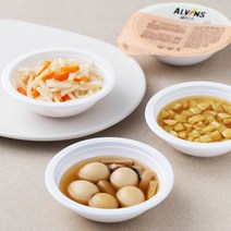 엘빈즈 일품반찬 고구마조림80g + 감자채볶음100g + 메추리알조림80g + 한우계란찜 100g 세트, 1세트
