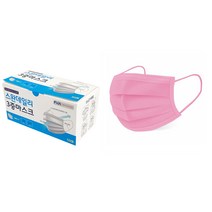 스완 데일리 3중 일회용 마스크 유아동용, 50개입, 1개, 핑크