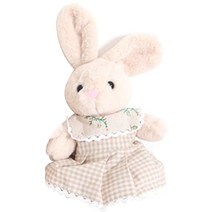 아이아라 여아용 원피스 꼬마 토끼 애착인형, 42cm, 아이보리