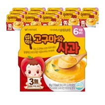 아이배냇 유아용 베베 떠먹는 퓨레 90g, 고구마 + 사과 혼합맛, 14개