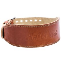 하빈져 패디드 레더 벨트 스탠다드 핏 L, 브라운