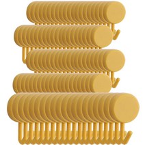 마켓플랜 비스코 벽걸이 싱글 후크, 100개, 옐로우