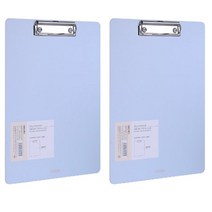 델리 고정 클립보드 무광 파스텔 파일, 파스텔블루, 2개