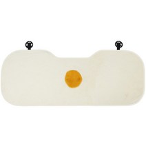 아리코 차량용 플라워 방석 쿠션 뒷자석 방석, 1개, 옐로우 앤 화이트