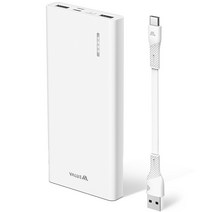 밸류엠 슬림 핏 보조배터리 10000mAh + C타입 케이블 세트, VM-PA10CPQ(보조배터리), 화이트