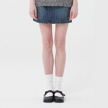 키르시 체리 스티치 데님 스커트