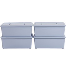 아이리스코리아 쁘띠 컬러 팬트리 리빙박스 NSTB-11 12L, 4개, 파스텔 블루