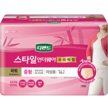디펜드 여성용 프리미엄 스타일 언더웨어 파워 성인기저귀 중형, 14매입, 1팩