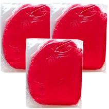 이야코 플라스틱 칼라 점토 200g, 빨강, 3개