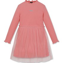 베네통키즈 여아용 골지 샤샤 원피스 QAOPP1241