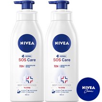 니베아 SOS 케어 바디로션 400ml x 2p + 크림틴 10ml 세트, 1세트