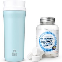 캐리보틀 시그니처360 텀블러 450ml + 발포세정제 5g x 30p 세트, 민트(텀블러)