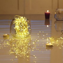 하우쎈스 LED 브랜치전구 100구, 실버(전선) + 골드(전구)