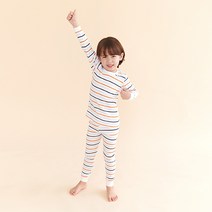 올로미미 아동용 스트라이프 보이 30수 후라이스 실내복 세트