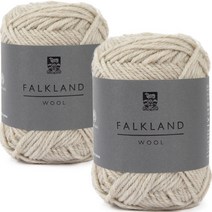 브랜드얀 다루마 포클랜드울 뜨개실 2mm 2p, 02 샌드베이지, 85m, 2개