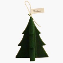 F5NATURE 크리스마스 오브제 트리캔들 코코마드모아젤, 그린