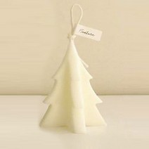 F5NATURE 크리스마스캔들 오브제 트리캔들 우드세이지앤씨솔트, 화이트