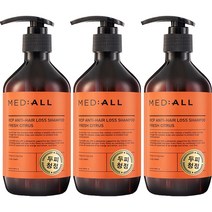 메디올 알시피 안티로스 두피청정 탈모완화 샴푸 시트러스, 3개, 300ml