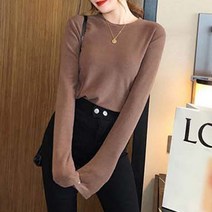 소니오 기모 무지 라운드넥 이너 긴팔티 임부복