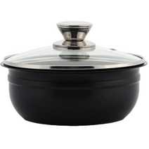 퀸센스 블랙 세라믹 스텐뚝배기, 1개, 외경지름 20.3cm x 내경지름 18cm