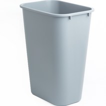 바이굿즈 사무실 업소용 휴지통 뚜껑 포함 40L, 그레이
