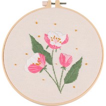 위즈앤위즈 누구나 DIY 프랑스자수 패키지 20cm, 야생화 06, 1세트