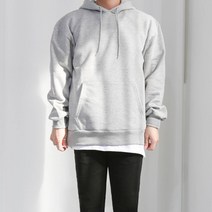 디스페로 오버핏 기모 무지 후드티