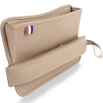 지엠지모터스 차량용 틈새 가죽 사이드 포켓 수납함, 베이지