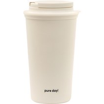 네이쳐리빙 퓨어데일 이중 리유저블 텀블러, 450ml, 심플바닐라