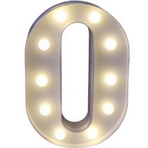 쿼르디 LED 숫자 이니셜 알파벳 무드등, O