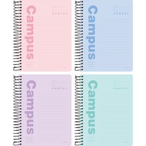 핑크풋 5000 파스텔 캠퍼스 원링 노트 4종 세트, Pink, Blue, Purple, Green, 1세트
